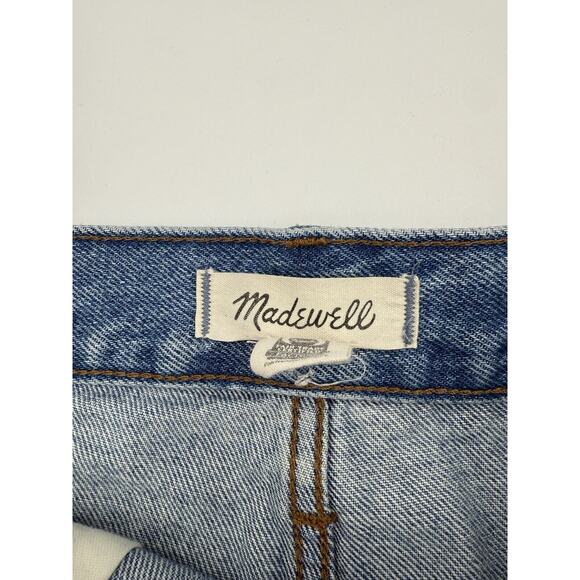 Madewell Womens Relaxed Denim Jean Shorts Size 32 Light Wash Distressed Denim - Picture 5 of 9
